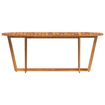 vidaXL Garden Dining Table Oval 200x90x75 cm Solid Wood Acacia