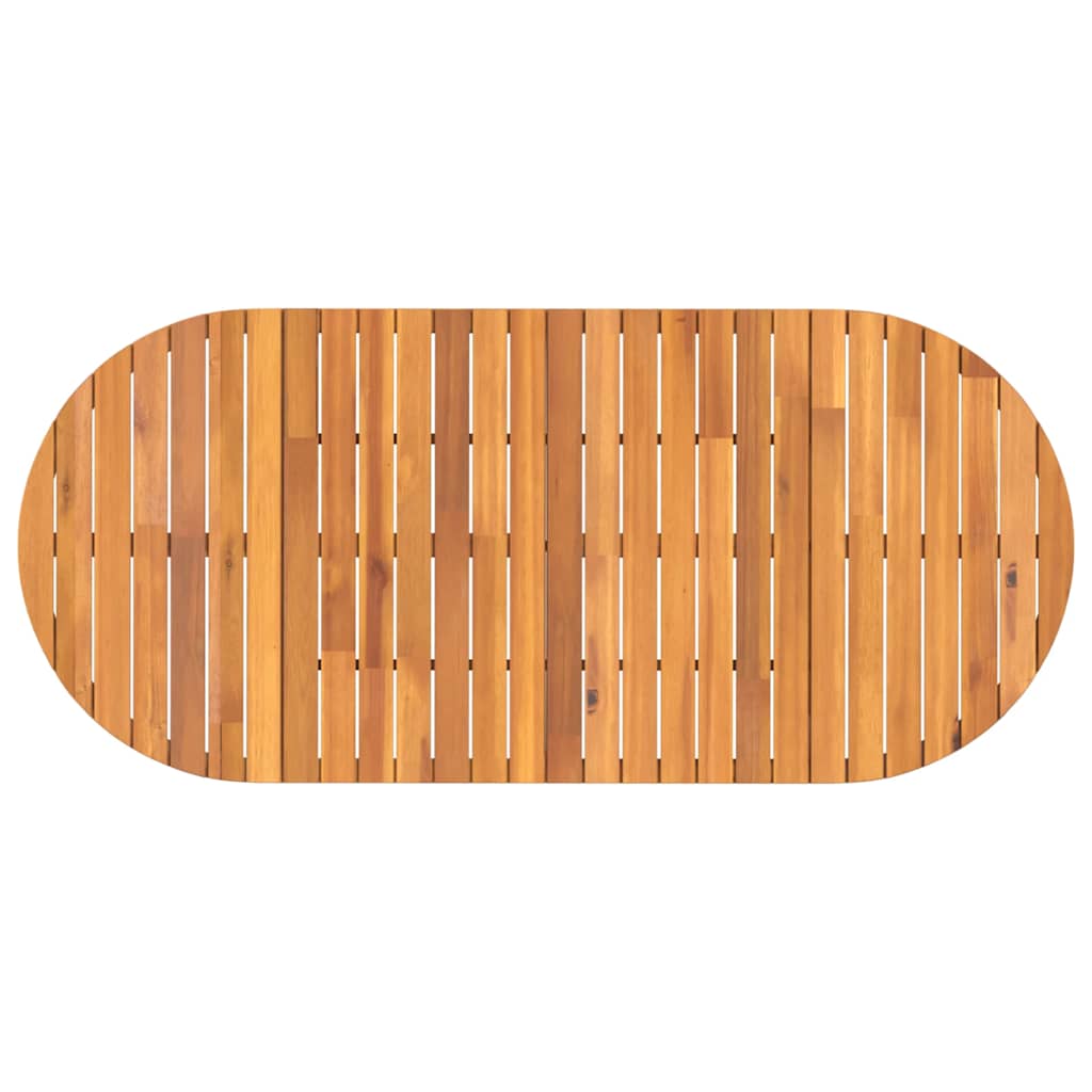 vidaXL Garden Dining Table Oval 200x90x75 cm Solid Wood Acacia