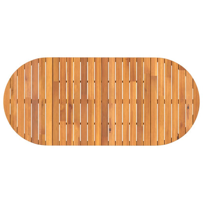 vidaXL Garden Dining Table Oval 200x90x75 cm Solid Wood Acacia