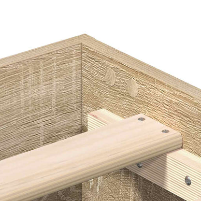 vidaXL Bed Frame No Mattress Sonoma Oak 200x200 cm Engineered Wood
