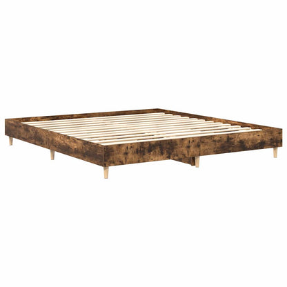 vidaXL Bed Frame | Smoked Oak | Engineered wood | Large |  Durable  | Bed Frame