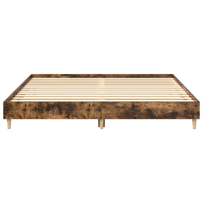 vidaXL Bed Frame | Smoked Oak | Engineered wood | Large |  Durable  | Bed Frame