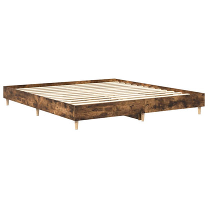 vidaXL Bed Frame | Smoked Oak | Engineered wood | Large |  Durable  | Bed Frame
