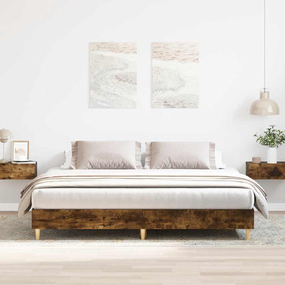 vidaXL Bed Frame | Smoked Oak | Engineered wood | Large |  Durable  | Bed Frame