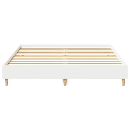 vidaXL Bed Frame | White | Engineered wood | King | Bed Frame | Rectangular