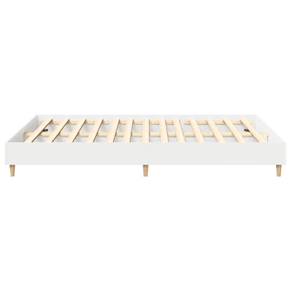 vidaXL Bed Frame | White | Engineered wood | King | Bed Frame | Rectangular
