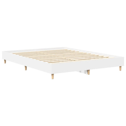vidaXL Bed Frame | White | Engineered wood | King | Bed Frame | Rectangular