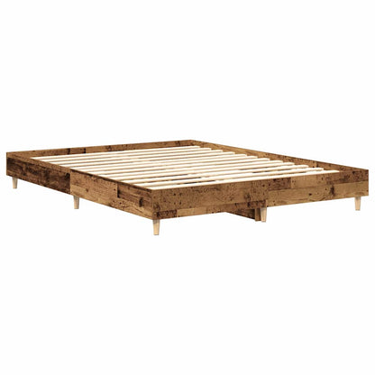 vidaXL Bed Frame No Mattress Old Wood 150x200 cm King Size Engineered Wood