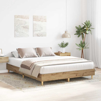 vidaXL Bed Frame | Artisan oak | Engineered wood | King | Bed Frame
