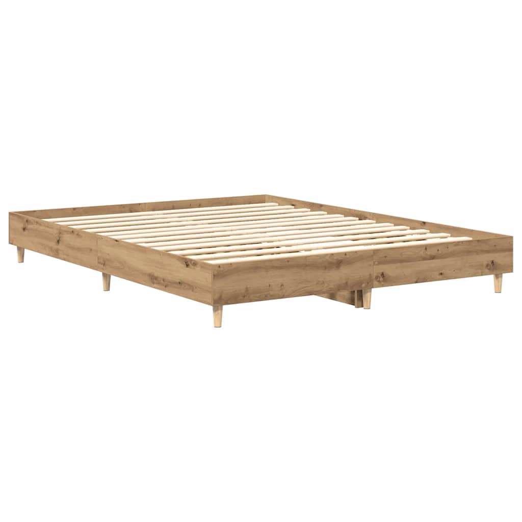 vidaXL Bed Frame | Artisan oak | Engineered wood | King | Bed Frame