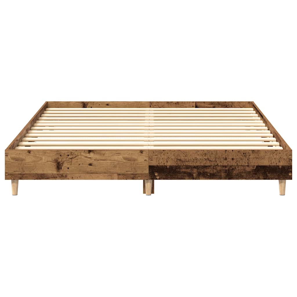 vidaXL Bed Frame No Mattress Old Wood 140x200 cm Engineered Wood
