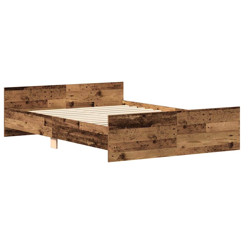 vidaXL Bed Frame without Mattress Old Wood 120x200cm Engineered Wood
