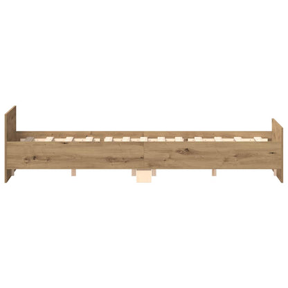 vidaXL Bed Frame without Mattress Artisan Oak 120x200cm Engineered Wood