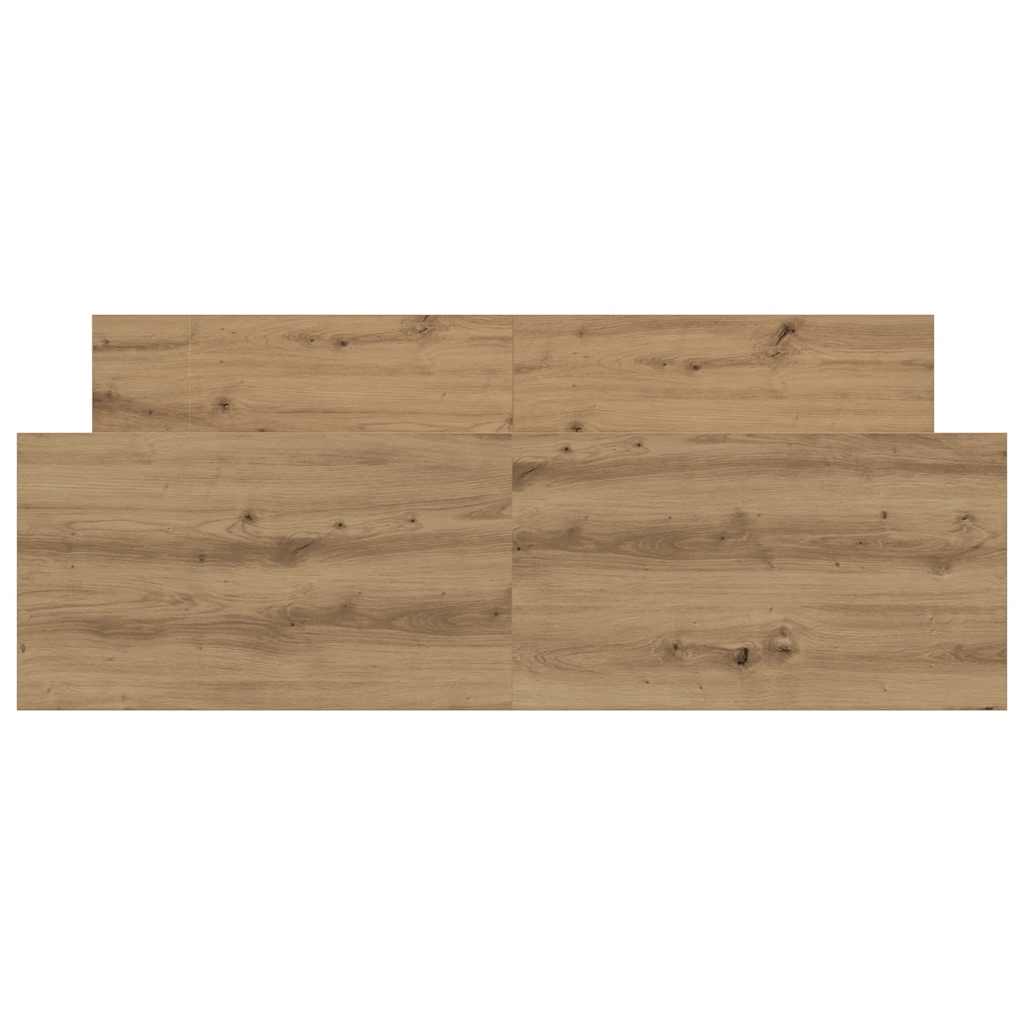vidaXL Bed Frame | Artisan Oak | Engineered wood, Solid pinewood | Double