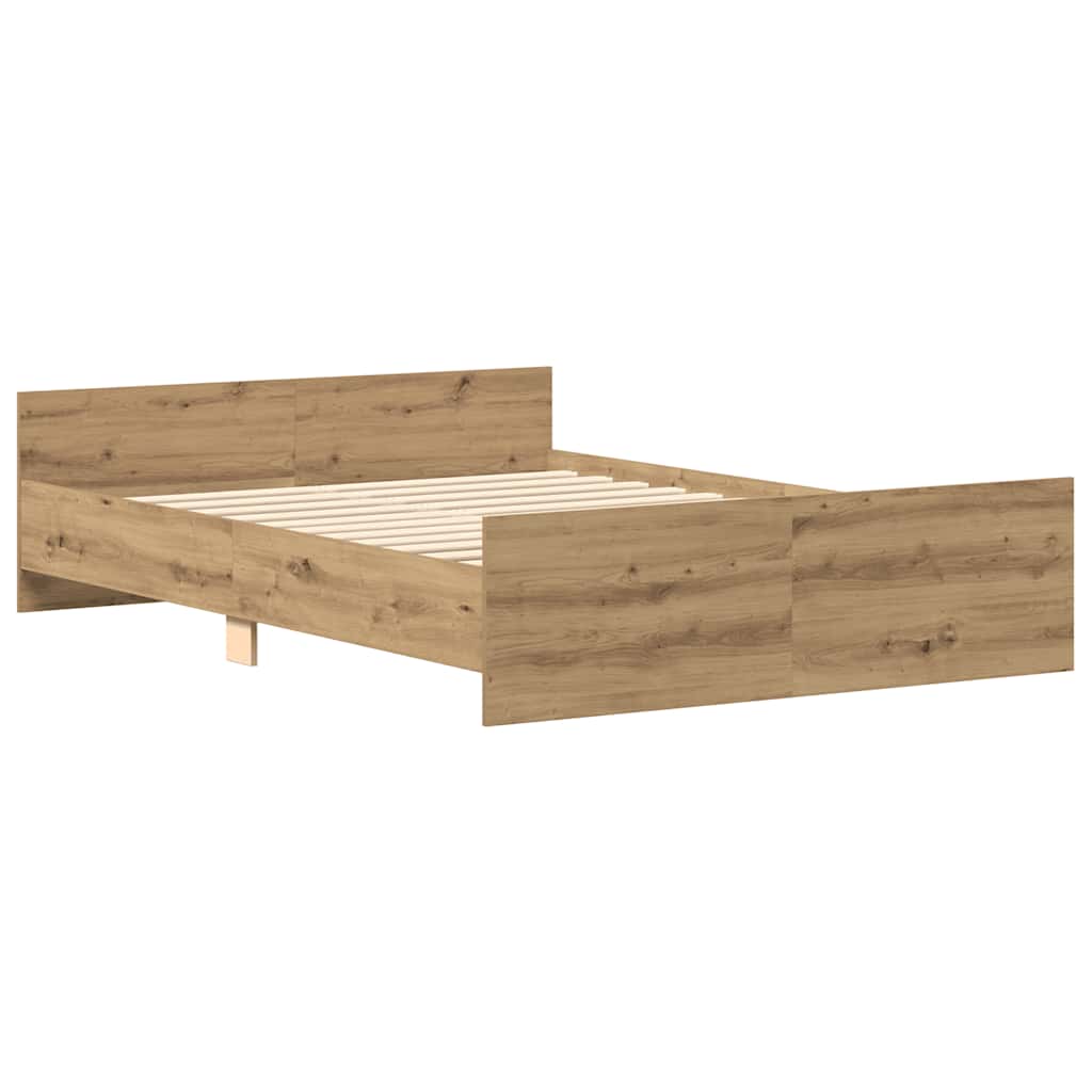 vidaXL Bed Frame without Mattress Artisan Oak 150x200cm Engineered Wood