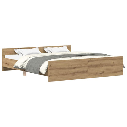 vidaXL Bed Frame without Mattress Artisan Oak 160x200cm Engineered Wood