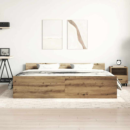 vidaXL Bed Frame without Mattress Artisan Oak 160x200cm Engineered Wood