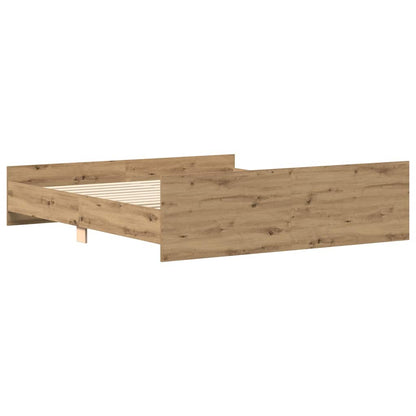 vidaXL Bed Frame without Mattress Artisan Oak 160x200cm Engineered Wood