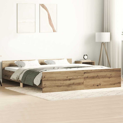 vidaXL Bed Frame without Mattress Artisan Oak 160x200cm Engineered Wood