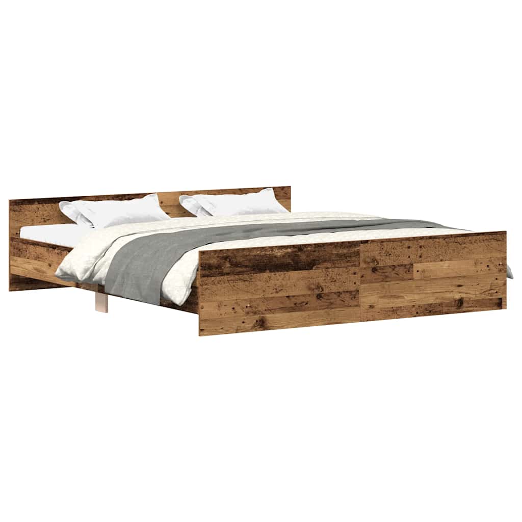 vidaXL Bed Frame without Mattress Old Wood 180x200cm Engineered Wood