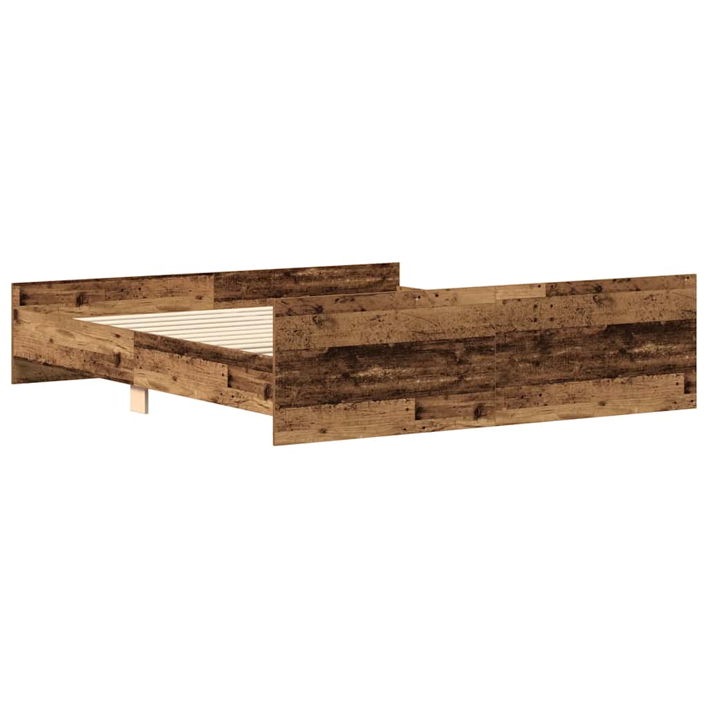 vidaXL Bed Frame without Mattress Old Wood 180x200cm Engineered Wood
