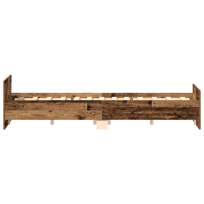 vidaXL Bed Frame without Mattress Old Wood 120x190cm Engineered Wood