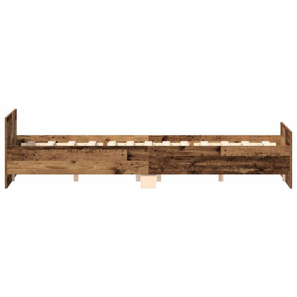 vidaXL Bed Frame without Mattress Old Wood 140x190cm Engineered Wood