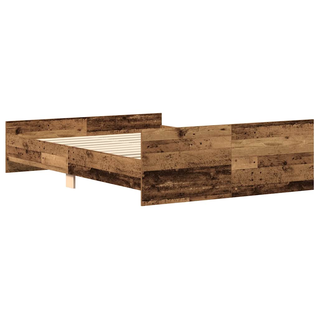 vidaXL Bed Frame without Mattress Old Wood 140x190cm Engineered Wood