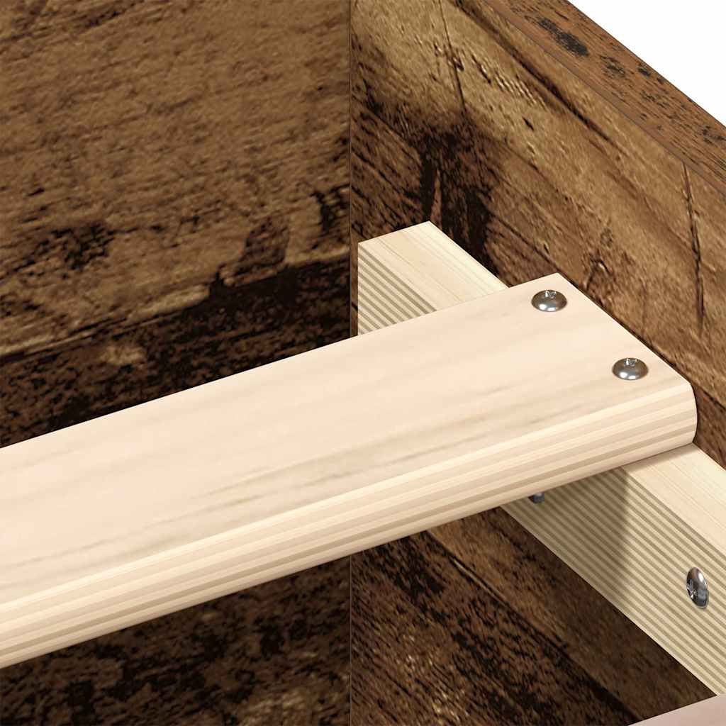 vidaXL Bed Frame without Mattress Old Wood 140x190cm Engineered Wood