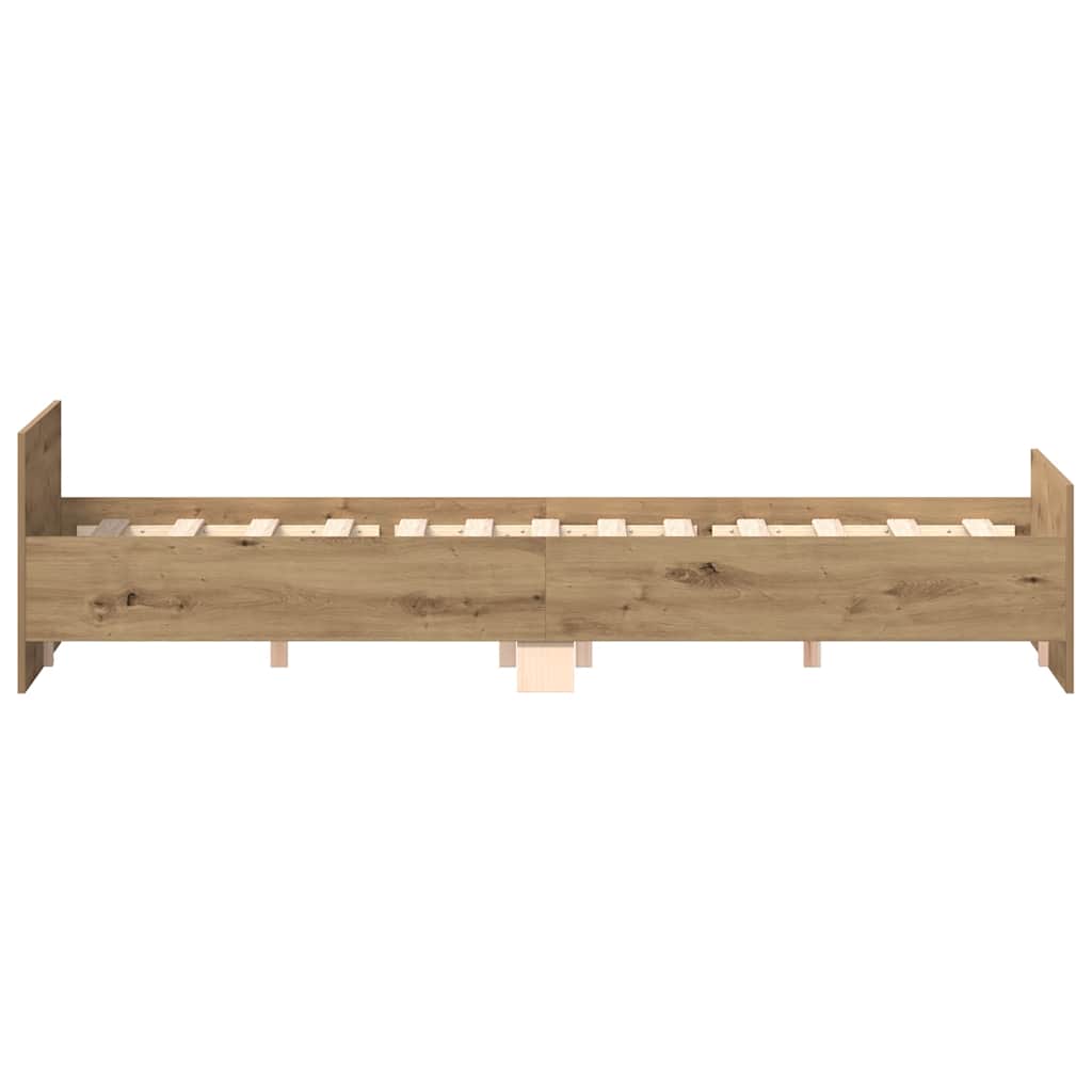 vidaXL Bed Frame without Mattress Artisan Oak 140x190cm Engineered Wood