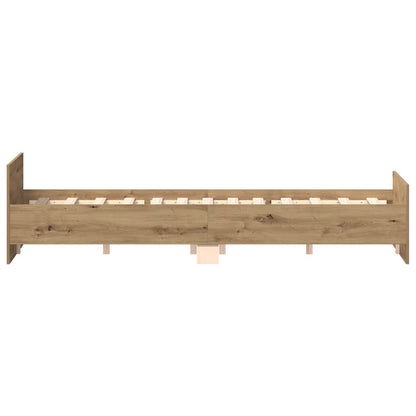 vidaXL Bed Frame without Mattress Artisan Oak 140x190cm Engineered Wood