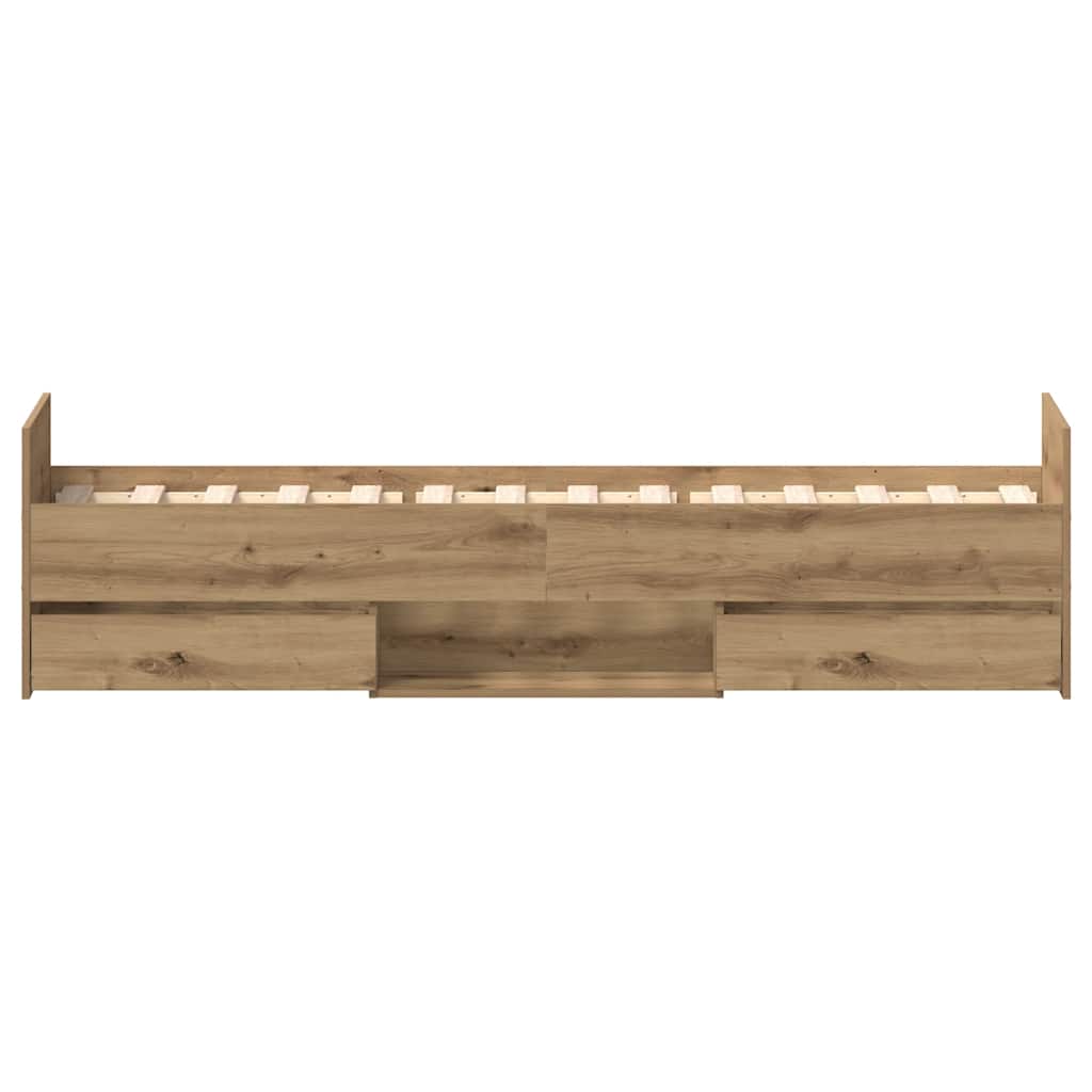 vidaXL Bed Frame | Artisan Oak | Engineered Wood | Single | Bed Frame