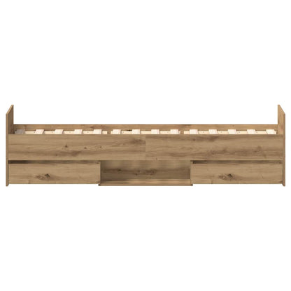 vidaXL Bed Frame | Artisan Oak | Engineered Wood | Single | Bed Frame