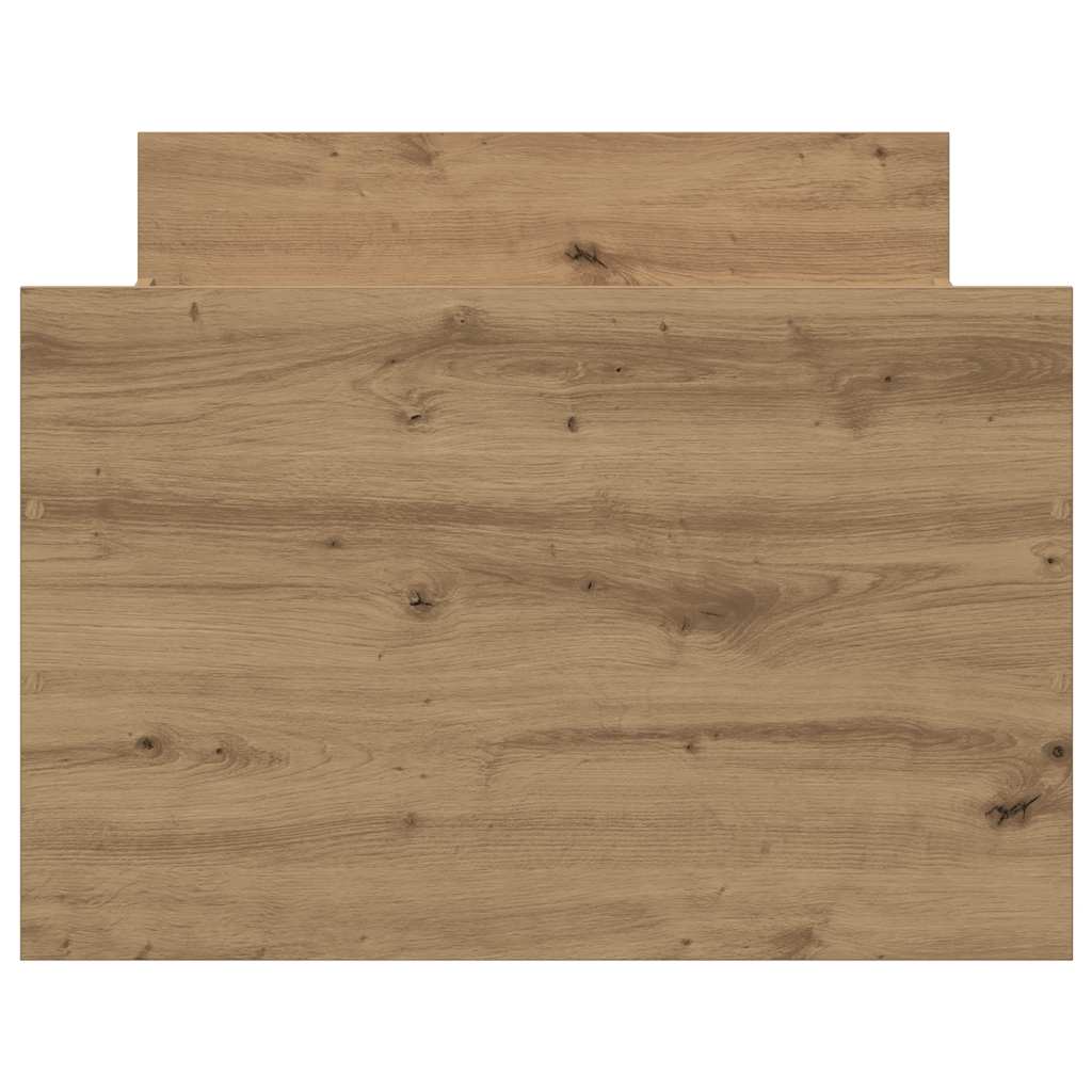 vidaXL Bed Frame | Artisan Oak | Engineered Wood, Solid Pinewood | Single