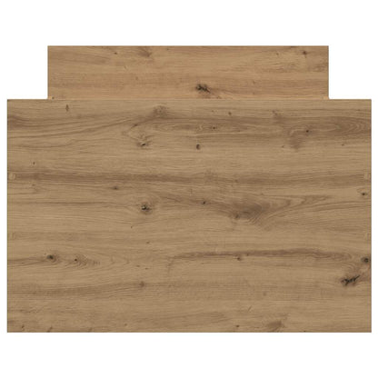 vidaXL Bed Frame | Artisan Oak | Engineered Wood, Solid Pinewood | Single