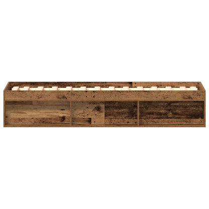 vidaXL Bed Frame without Mattress Old Wood 90x200cm Engineered Wood