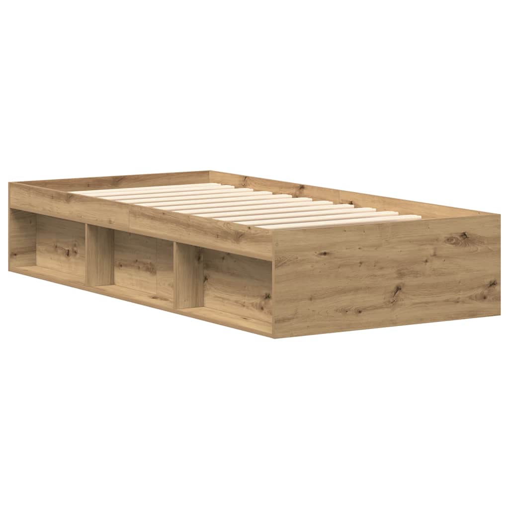 vidaXL Bed Frame without Mattress Artisan Oak 90x200cm Engineered Wood