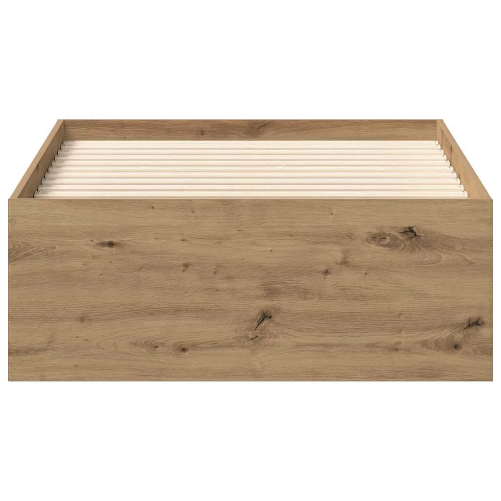 vidaXL Bed Frame without Mattress Artisan Oak 90x200cm Engineered Wood