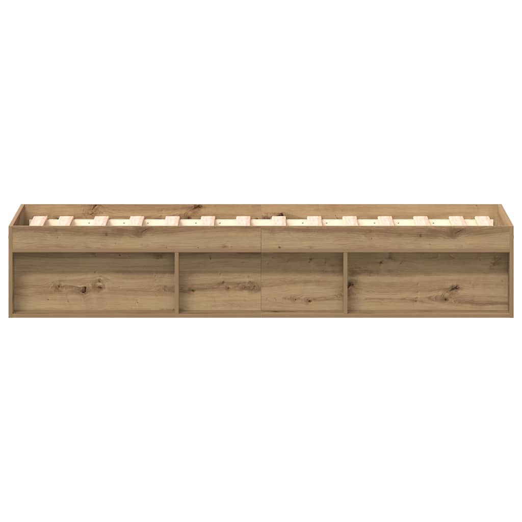 vidaXL Bed Frame without Mattress Artisan Oak 90x200cm Engineered Wood