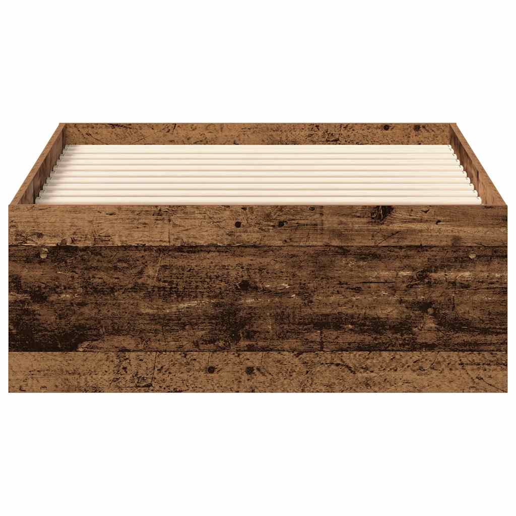 vidaXL Bed Frame without Mattress Old Wood 100x200cm Engineered Wood