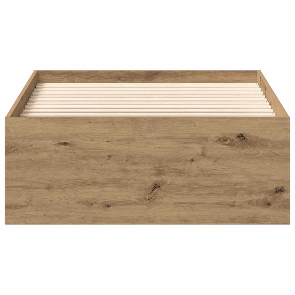 vidaXL Bed Frame without Mattress Artisan Oak 100x200cm Engineered Wood