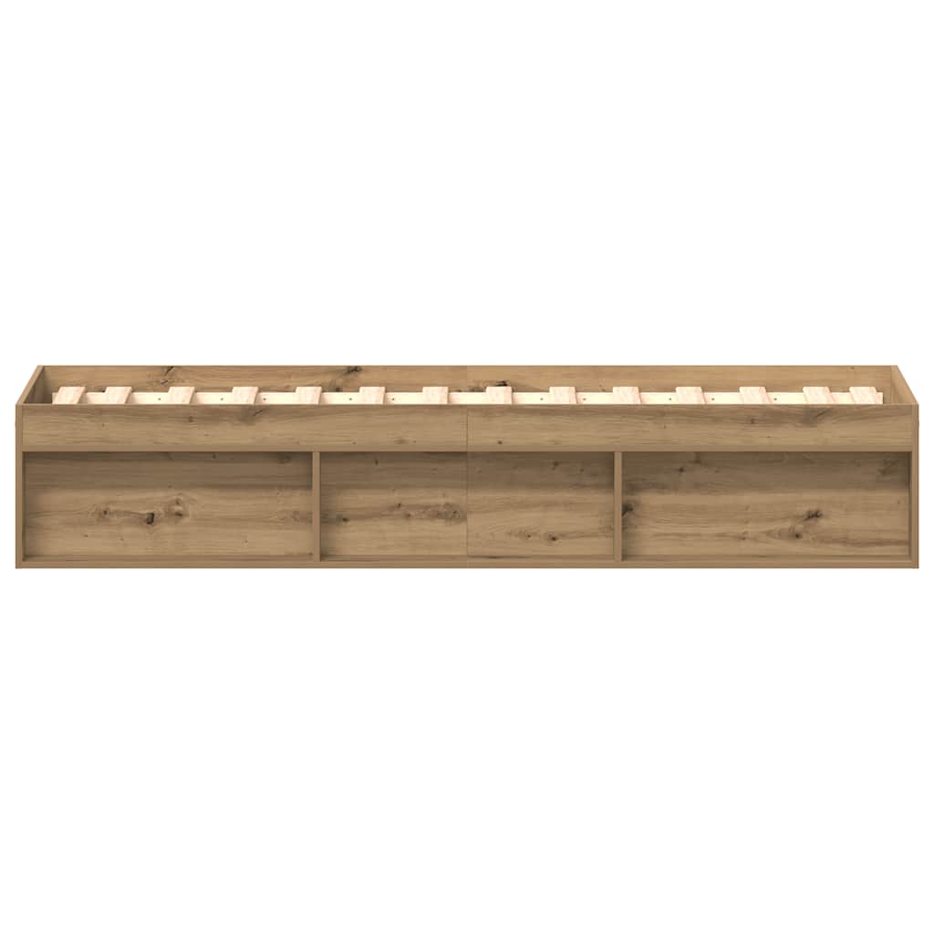 vidaXL Bed Frame without Mattress Artisan Oak 100x200cm Engineered Wood