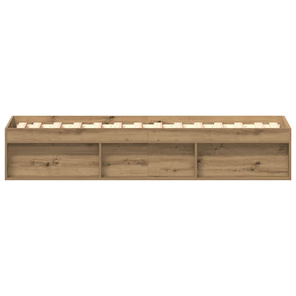 vidaXL Bed Frame without Mattress Artisan Oak 100x200cm Engineered Wood