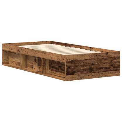 vidaXL Bed Frame without Mattress Old Wood 90x190 cm Single Engineered Wood