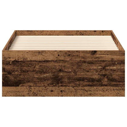 vidaXL Bed Frame without Mattress Old Wood 90x190 cm Single Engineered Wood
