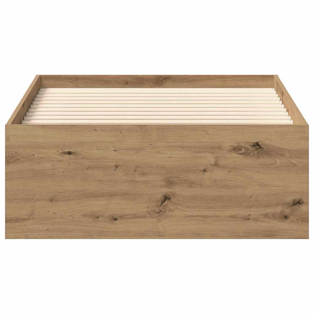 vidaXL Bed Frame without Mattress Artisan Oak 90x190 cm Single Engineered Wood