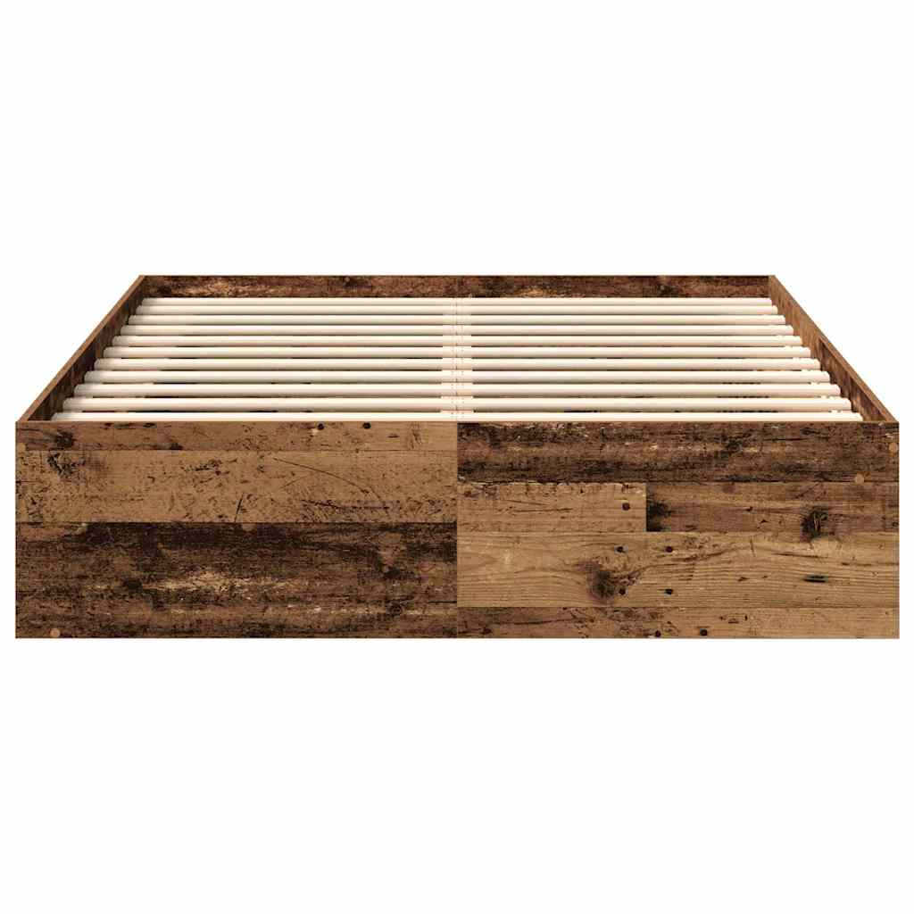 vidaXL Bed Frame without Mattress Old Wood 120x200cm Engineered Wood