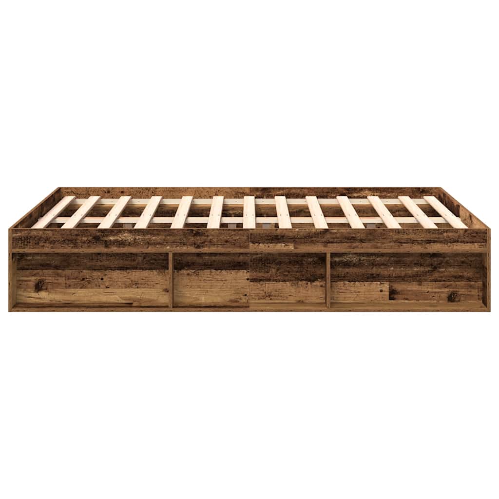vidaXL Bed Frame without Mattress Old Wood 120x200cm Engineered Wood