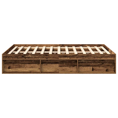 vidaXL Bed Frame without Mattress Old Wood 120x200cm Engineered Wood