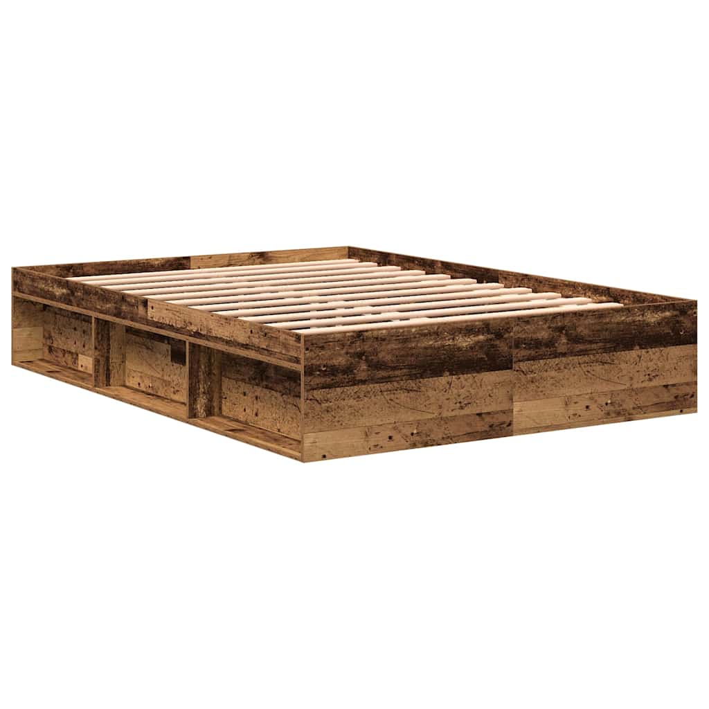 vidaXL Bed Frame without Mattress Old Wood 120x200cm Engineered Wood